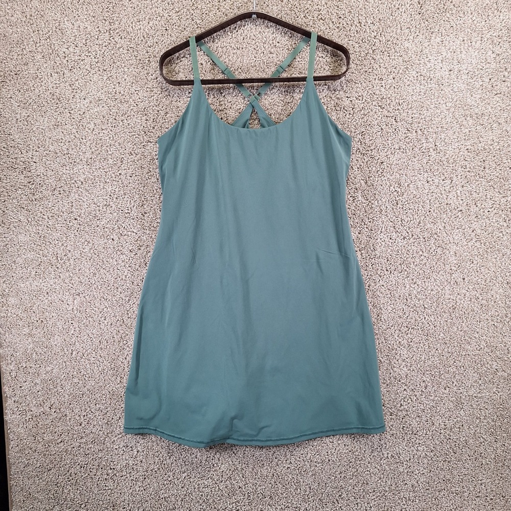 Iuga Exercise Dress Women XL Green Activewear Mini Dress Athletic Athleisure